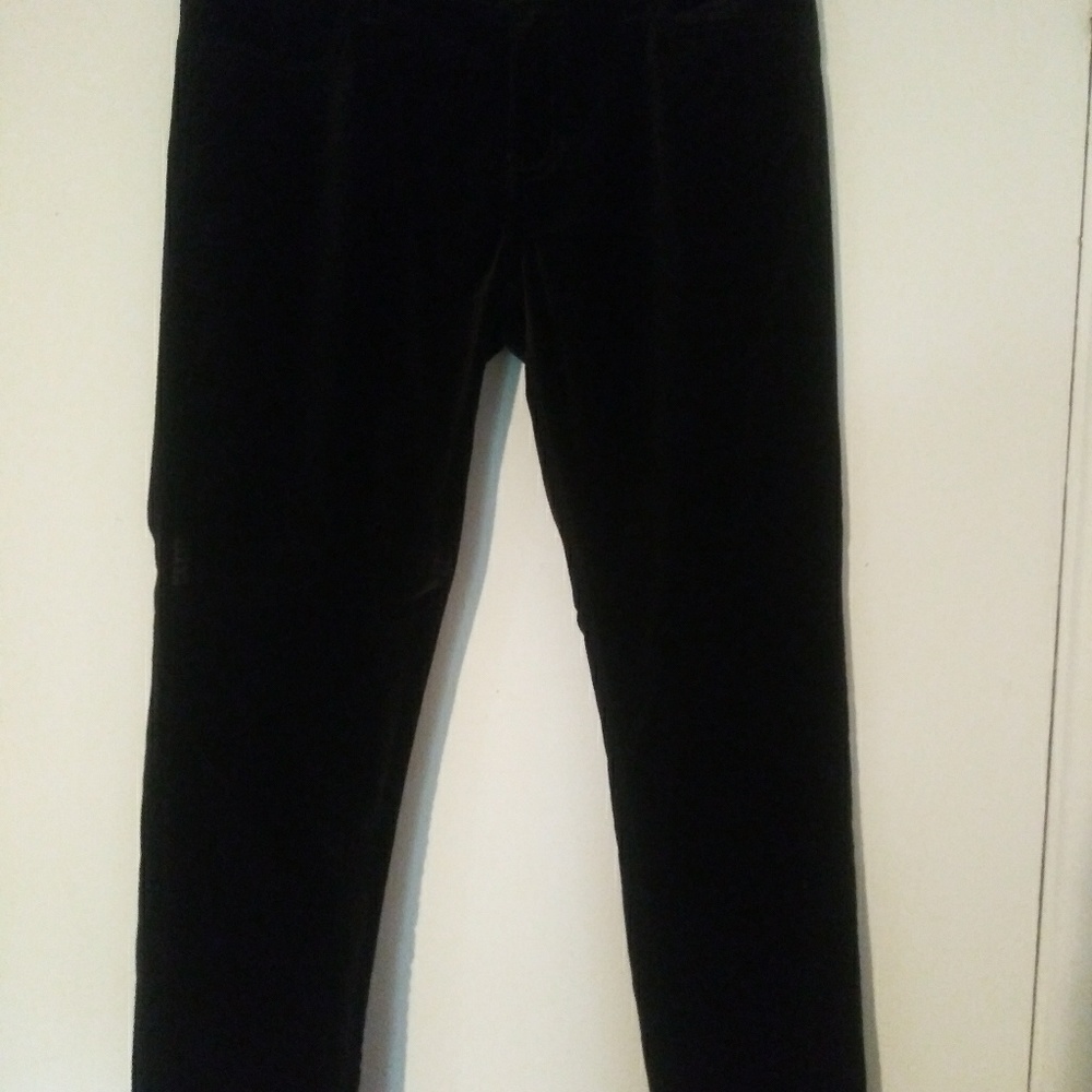Black Velvet Skinny Pants